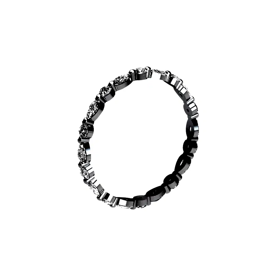 Pear and Round Diamond Eternity Ring ( 1 ctw. )