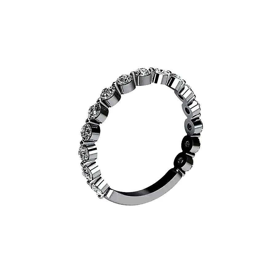 Three Quarter Lab Grown Diamond Eternity Ring with Shared Prong Setting