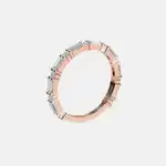 Three Quarter Lab Baguette and Lab Round Diamond Eternity Ring with Shared Prongs