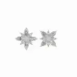 Diamond Flower Earrings