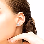 Diamond Flower Earrings